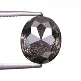 1.37 CT, 6.7 X 5.8 MM | Salt And Pepper Oval Cut Diamond