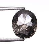 1.67 CT, 6.8 X 6.0 MM | Salt And Pepper Oval Cut Diamond