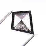 1.91 CT, 11.4 X 10.0 MM | Salt And Pepper Kite Cut Diamond - Minimal Carbon