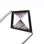 1.91 CT, 11.4 X 10.0 MM | Salt And Pepper Kite Cut Diamond - Minimal Carbon