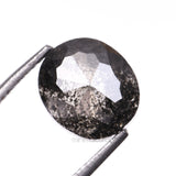 1.67 CT, 6.8 X 6.0 MM | Salt And Pepper Oval Cut Diamond
