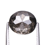 1.37 CT, 6.7 X 5.8 MM | Salt And Pepper Oval Cut Diamond