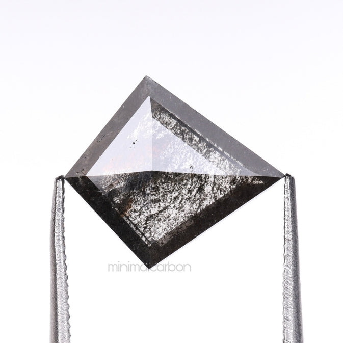 1.91 CT, 11.4 X 10.0 MM | Salt And Pepper Kite Cut Diamond - Minimal Carbon