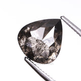 1.61 CT, 7.0 X 6.3 MM | Salt And Pepper Pear Cut Diamond