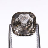 1.71 CT, 6.0 X 6.0 MM | Salt And Pepper Cushion Cut Diamond - Minimal Carbon