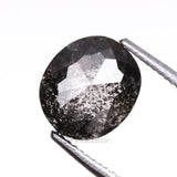 1.67 CT, 6.8 X 6.0 MM | Salt And Pepper Oval Cut Diamond