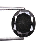 1.37 CT, 6.7 X 5.8 MM | Salt And Pepper Oval Cut Diamond