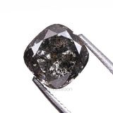 1.71 CT, 6.0 X 6.0 MM | Salt And Pepper Cushion Cut Diamond - Minimal Carbon