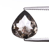 1.61 CT, 7.0 X 6.3 MM | Salt And Pepper Pear Cut Diamond