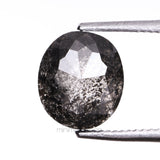 1.67 CT, 6.8 X 6.0 MM | Salt And Pepper Oval Cut Diamond