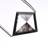 1.91 CT, 11.4 X 10.0 MM | Salt And Pepper Kite Cut Diamond - Minimal Carbon