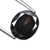 1.37 CT, 6.7 X 5.8 MM | Salt And Pepper Oval Cut Diamond
