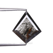 1.91 CT, 11.4 X 10.0 MM | Salt And Pepper Kite Cut Diamond - Minimal Carbon