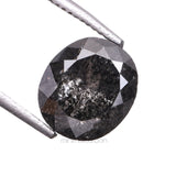 1.67 CT, 6.8 X 6.0 MM | Salt And Pepper Oval Cut Diamond