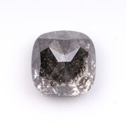 1.71 CT, 6.0 X 6.0 MM | Salt And Pepper Cushion Cut Diamond - Minimal Carbon