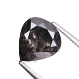 1.61 CT, 7.0 X 6.3 MM | Salt And Pepper Pear Cut Diamond