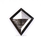 1.91 CT, 11.4 X 10.0 MM | Salt And Pepper Kite Cut Diamond - Minimal Carbon