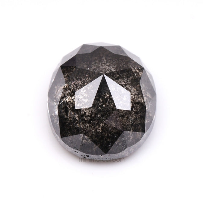 1.37 CT, 6.7 X 5.8 MM | Salt And Pepper Oval Cut Diamond