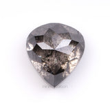 1.61 CT, 7.0 X 6.3 MM | Salt And Pepper Pear Cut Diamond
