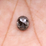 1.37 CT, 6.7 X 5.8 MM | Salt And Pepper Oval Cut Diamond
