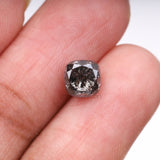 1.71 CT, 6.0 X 6.0 MM | Salt And Pepper Cushion Cut Diamond - Minimal Carbon
