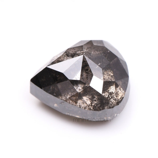 1.61 CT, 7.0 X 6.3 MM | Salt And Pepper Pear Cut Diamond