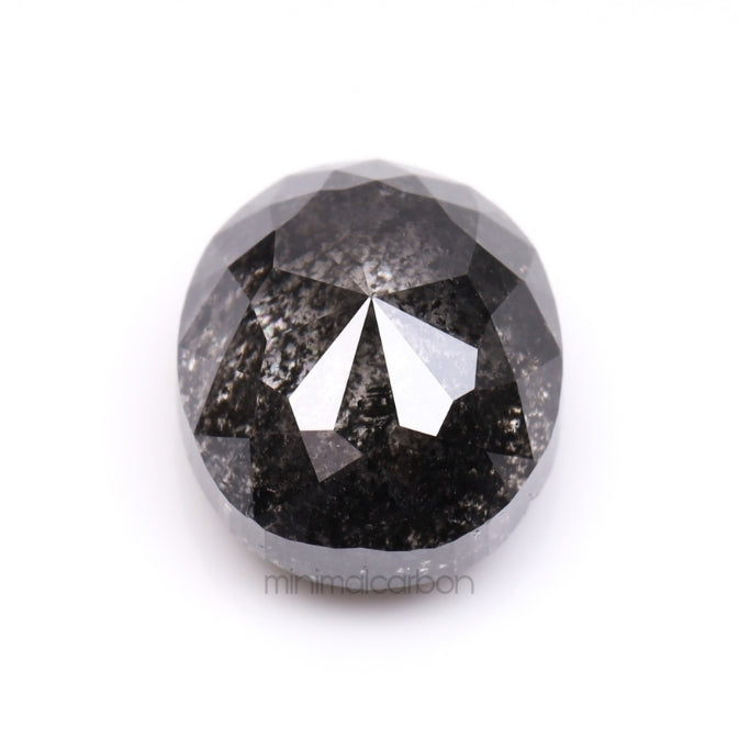 1.67 CT, 6.8 X 6.0 MM | Salt And Pepper Oval Cut Diamond