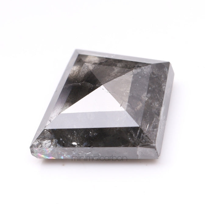 1.97 CT, 9.9 X 9.8 MM | Salt And Pepper Kite Cut Diamond - Minimal Carbon