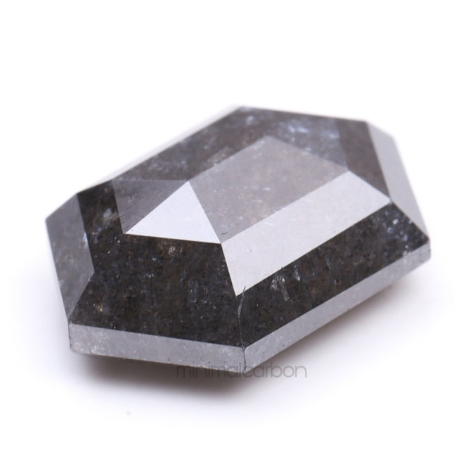 2.90 CT, 10.7 X 7.3 MM | Salt And Pepper Hexagon Cut Diamond