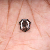 1.61 CT, 9.5 X 8.3 MM | Salt And Pepper Shield Cut Diamond