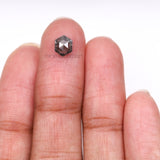 0.97 CT, 6.8 X 5.5 MM | Salt And Pepper Diamond | Hexagon Cut Diamond - Minimal Carbon