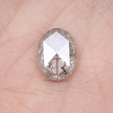 2.85 CT, 11.1 X 8.3 MM | Salt And Pepper Oval Cut Diamond - Minimal Carbon