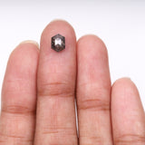 1.15 CT, 7.2 X 5.4 MM | Salt And Pepper Hexagon Cut Diamond - Minimal Carbon