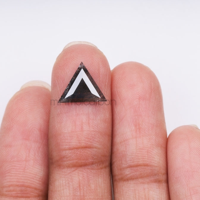 1.79 CT, 11.6 X 11.1 MM | Salt And Pepper Triangle Cut Diamond