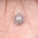 3.35 CT, 10.5 X 9.0 MM | Salt And Pepper Hexagon Cut Diamond