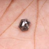 1.15 CT, 7.2 X 5.4 MM | Salt And Pepper Hexagon Cut Diamond - Minimal Carbon