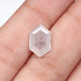 2.65 CT, 11.9 X 7.7 MM | Salt And Pepper Hexagon Cut Diamond - Minimal Carbon