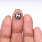 1.81 CT, 10.0 X 8.0 MM | Salt And Pepper Hexagon Cut Diamond
