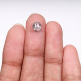 1.30 CT, 6.7 X 5.9 MM | Salt And Pepper Oval Cut Diamond - Minimal Carbon
