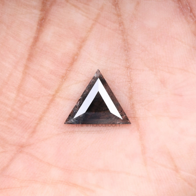 1.79 CT, 11.6 X 11.1 MM | Salt And Pepper Triangle Cut Diamond