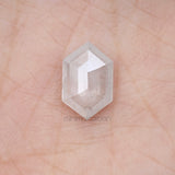2.65 CT, 11.9 X 7.7 MM | Salt And Pepper Hexagon Cut Diamond - Minimal Carbon