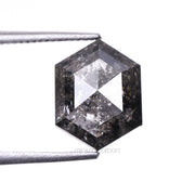 1.67 CT, 8.5 X 6.6 MM | Salt And Pepper Hexagon Cut Diamond