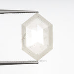 2.65 CT, 11.9 X 7.7 MM | Salt And Pepper Hexagon Cut Diamond - Minimal Carbon