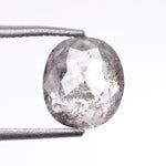 1.30 CT, 6.7 X 5.9 MM | Salt And Pepper Oval Cut Diamond - Minimal Carbon
