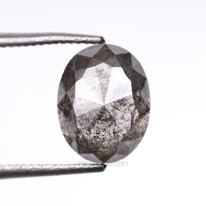 2.16 CT, 8.0 X 6.1 MM | Salt And Pepper Oval Cut Diamond