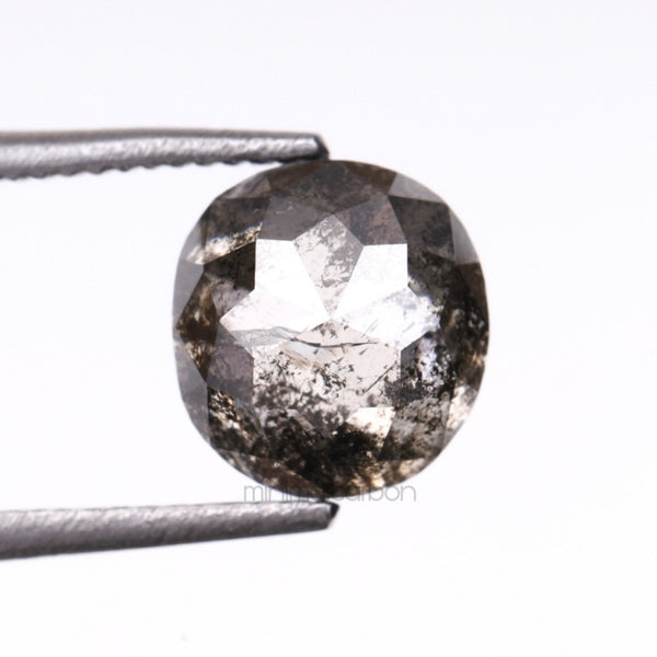1.48 CT, 6.2 X 5.8 MM | Salt And Pepper Cushion Cut Diamond