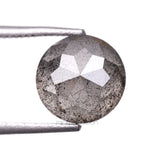 1.81 CT, 6.6 MM | Salt And Pepper Round Rose Cut Diamond