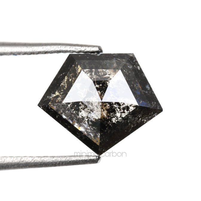 0.53 CT, 6.4 X 5.4 MM | Salt And Pepper Pentagon Cut Diamond