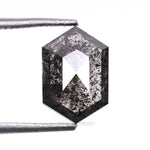 1.32 CT, 8.2 X 5.5 MM | Salt And Pepper Hexagon Cut Diamond - Minimal Carbon