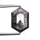 1.32 CT, 8.2 X 5.5 MM | Salt And Pepper Hexagon Cut Diamond - Minimal Carbon